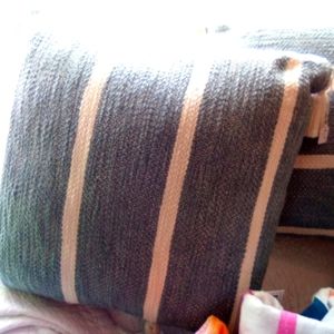 Blue and white striped throw pillows.1 for $14 or 2 for $25. NWOT